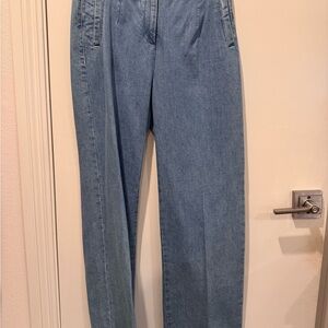 Sezane Classic Blue Women's Wide Leg Trouser Jeans